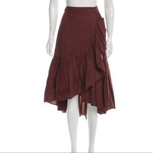 Ulla Johnson Wrap Ruffled Skirt